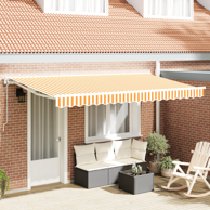 Skrovita tenda 400x200 cm, žuta, bijela