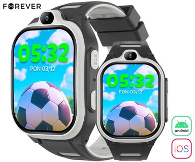 FOREVER Dječji pametni sat Boost KW-530, 4G LTE, crni