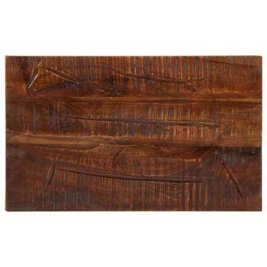 Ploča za stol, 60 x 30 x 3,8 cm, pravokutna, od masivnog obnovljenog drva, debljina 38 mm, prirodno obnovljeno drvo