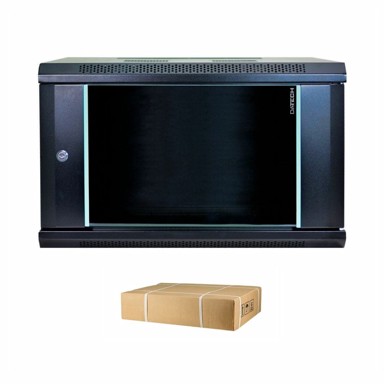 DATECH Zidni ormar 6U 368 600x450 + polica DP.6406.9001, crni