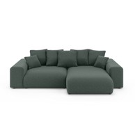 ROPEZ Tamno zelena sklopiva/s prostorom za odlaganje kutna garnitura (promjenjiva) Luma, 255x168x83 cm