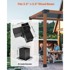 VEVOR Set nosača pergole, trostruki kutni nosač, 92x92 mm, crni
