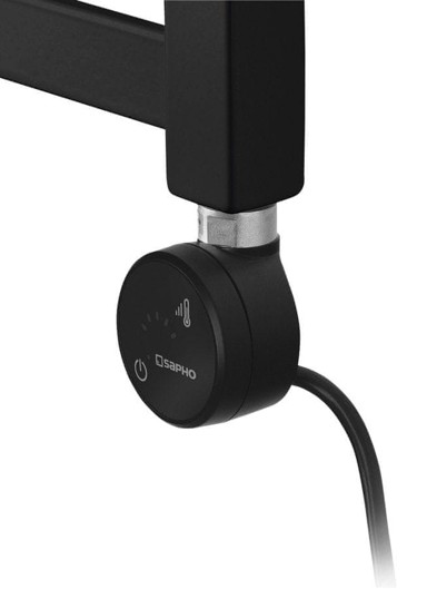 SAPHO Električna grijaća šipka MOA, 200 W, s termostatom, Bluetooth, crna mat