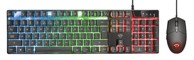 TRUST Tipkovnica + miš GXT 838 Azor Gaming Combo, crna, USB, US layout