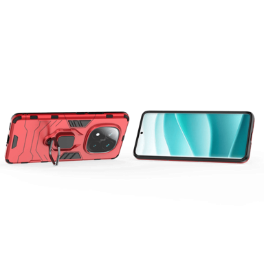 LENUO Maskica Armor za Redmi Note 14 Pro+ 5G, crvena