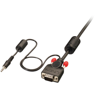 LINDY Adapter kabel VGA i 3,5 mm 2 m, crno-crveni