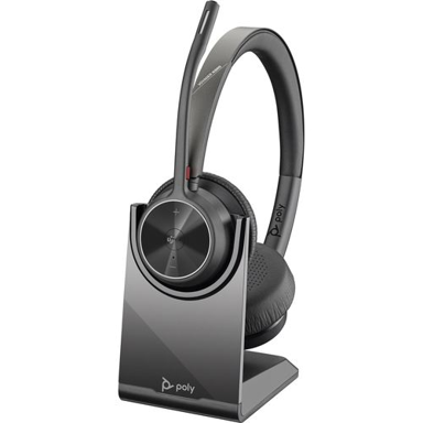 POLY Slušalice 218476-02, žične i bežične, naglavne, Bluetooth, USB-A, za ured i pozivni centar, crna