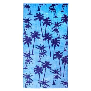 LIVING IN Ručnik COCONUT TREES 90x170 cm plavi