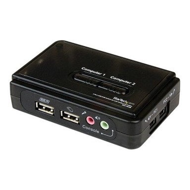 STARTECH USB VGA KVM prekidač SV211KUSB, 2-portni, tipkovnica/audio podrška