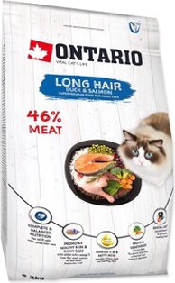 ONTARIO Hrana za mačke Cat Adult Longhair 2 kg, pačetina i losos