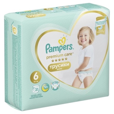 PAMPERS Pelene gaćice, Premium Care, veličina 6, 15 kg+, 31 kom