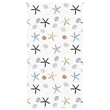 Rolo zavjesa za tuš, 120x240 cm, školjke