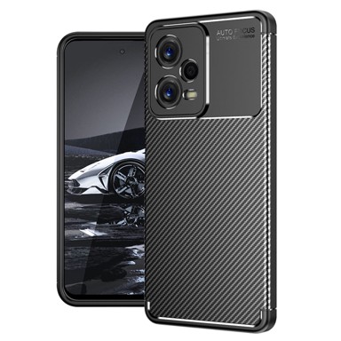 TECHSUIT Maskica CarbonFiber za Xiaomi Redmi Note 12 5G / Poco X5, crna