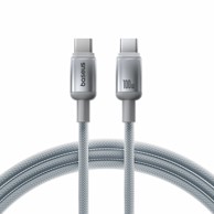 BASEUS USB-C na USB-C kabel E0420702, snaga 100 W, 20 V, 5 A, duljina 1 m, pleteni, siva