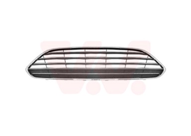 VAN WEZEL Maska branika Ford Fiesta 13-17, crna/krom, prednja gornja, -16, 1808510
