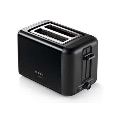 BOSCH Toster TAT3P423 DesignLine, 970W za dva tosta, crni