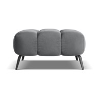 MAKAMII Sivi baršunast tabure Nalu