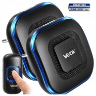 VAYOX Bežično zvono za vrata VA0405 s tipkom na bateriju 23A 12 V, 110-240 V, crno