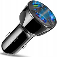 KOANNI Brzi automobilski punjač 3xUSB Qualcomm QC 3.0