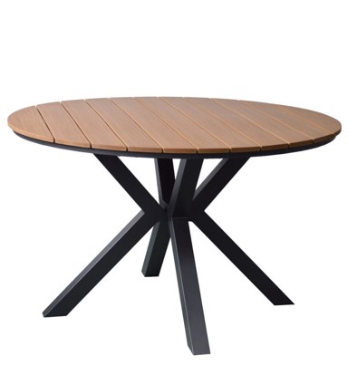 ROJAPLAST Stol, aluminijski, GIVERNY, ø120 cm, sivi