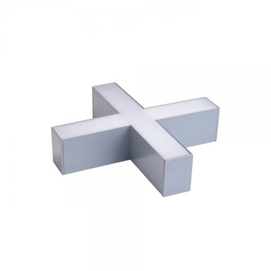 Konektor za LED linearnu svjetiljku, X oblik, 15W, sivi