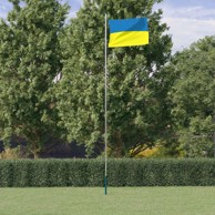 Ukrajinska zastava i jarbol, aluminijska, 6,23 m