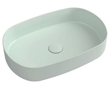 ISVEA INFINITY OVAL Umivaonik, 55x36 cm, nadgradni, keramika, metvica zelena