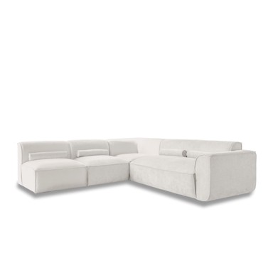 MIUFORM Krem kutna garnitura (s lijevim kutom) Flex Felix, 265x248x70,05 cm