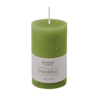 EGO DEKOR Zelena svijeća Rustic candles Rust, 38 h