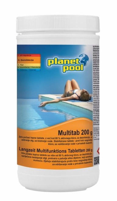 PLANET POOL Tablete za bazen Multitab, 1 kg / 200 g