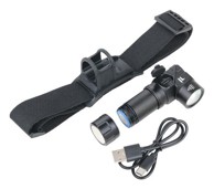 TROIKA ECO KNICKLICHT MICRO Black Hand flashlight + Headband flashlight SMD LED