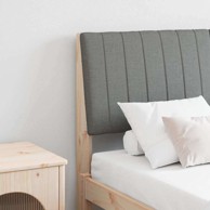 Tapecirano uzglavlje tamno sivo 135 cm čvrsto borovo drvo