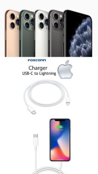 FOXCONN lightning kabel za Apple iPhone 11 Pro / 11 Pro Max, 2 kom.