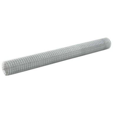 Mrežna ograda od pocinčanog čelika za kokoši, 25×1,5 m, 1 kom, 19×19 mm, srebrna