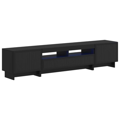 LED TV ormarić 5-dijelni od konstruiranog drva, crni