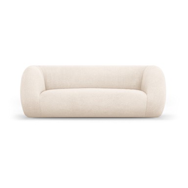 COSMOPOLITAN DESIGN Krem sofa od bouclé tkanine 210 cm Essen, 210x95x86 cm