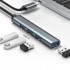 QOLTEC USB-C hub adapter, 4 u 1, USB 3.1, USB 3.0, 3× USB 2.0