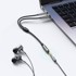 UGREEN AUX razdjelni kabel 3,5 mm ženski – 2x 3,5 mm muški, 20 cm, crni
