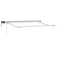 Ručni okvir tende s LED-ima, 3,5 x 2 m, aluminij, bijeli