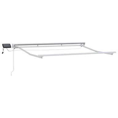 Ručni okvir tende s LED-ima, 3,5 x 2 m, aluminij, bijeli