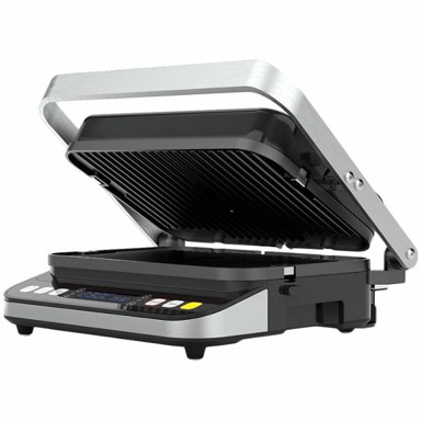 AENO Electric Grill EG1: 2000 W, 3 heating modes, upper grill, lower grill, both Grills Defrost, Max opening angle -180°, temperature regulation, timer, Removable double-sided plates, plate size 32