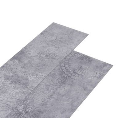 Samoljepljive PVC podne daske 30,5 x 61 cm, cementno sive, 28 kom