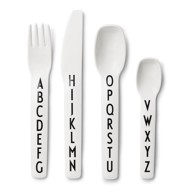DESIGN LETTERS 4-dijelni set bijelog dječjeg pribora za jelo
