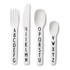DESIGN LETTERS 4-dijelni set bijelog dječjeg pribora za jelo
