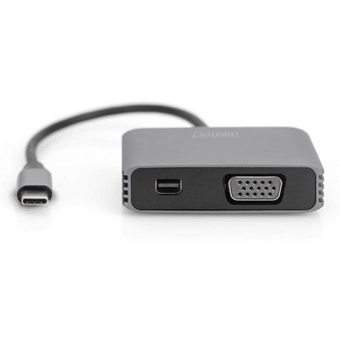 DIGITUS Grafički adapter DA-70825, USB-C na VGA / Mini DisplayPort, 20 cm