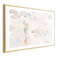 Plakat Bajkovito nebo, 60x40 cm, zlatni okvir s margom
