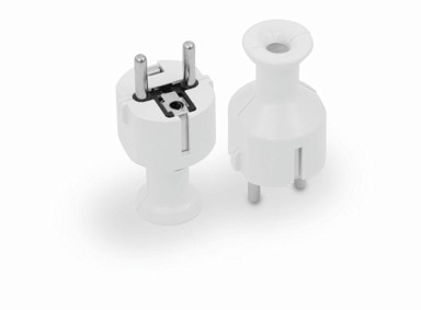 PLAST ROL Ravni utikač UNI-Schuko 2P+Z 16 A 250 V VT-301-0040, bijeli