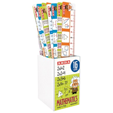 ARDA PVC ravnalo Mathematics, 16 cm, sortirano