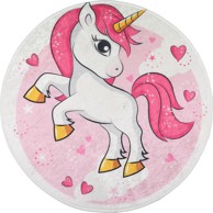 VITAUS Ružičasti periv dječji tepih ø120 cm Pink Unicorn 