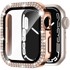 Futrola 2u1 s kaljenim staklom za Apple Watch 4/5/6/SE 44 mm, ružičasto zlatna